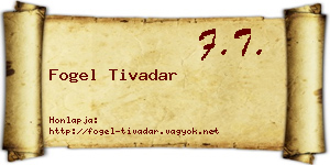 Fogel Tivadar névjegykártya